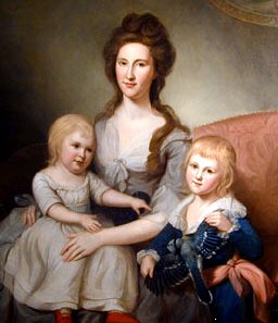 1789 Charles Willson Peale 1741-1827 Mary Gibson (Mrs. Richard Tilghman) & sons. Maryland Historical Society.